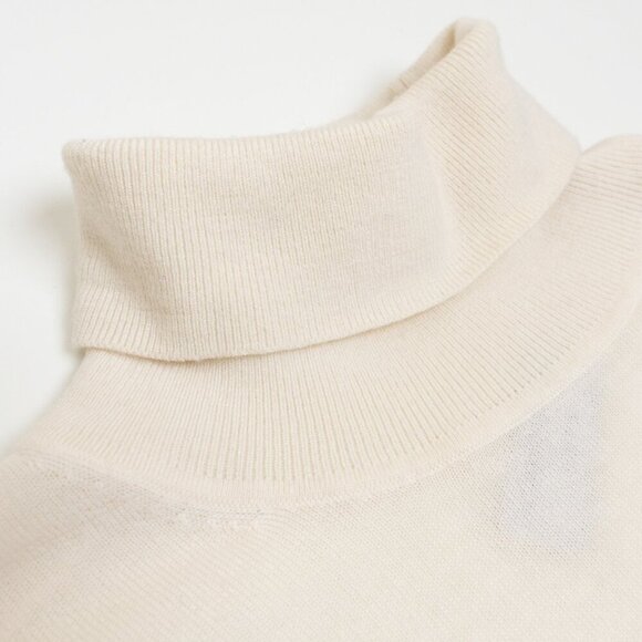 TIGER OF SWEDEN Merino Wool Turtleneck Sweater Nevile Pullover in Ivory Medium - Picture 5 of 16